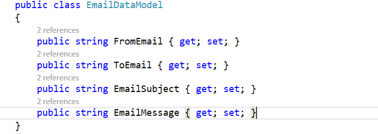 Email Entity Class 