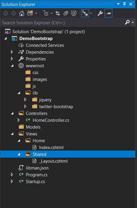 asp.net core project structure 